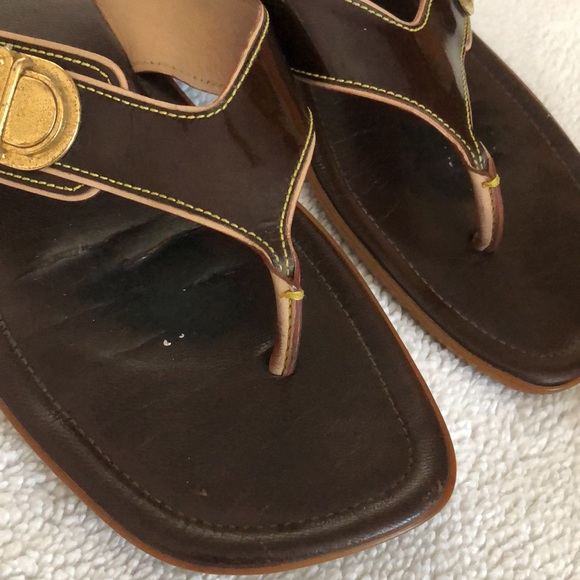 Louis Vuitton Authentic ladies sandals! Dust Bag! Vintage! brown/tan! 37 1/2 - Picture 11 of 15